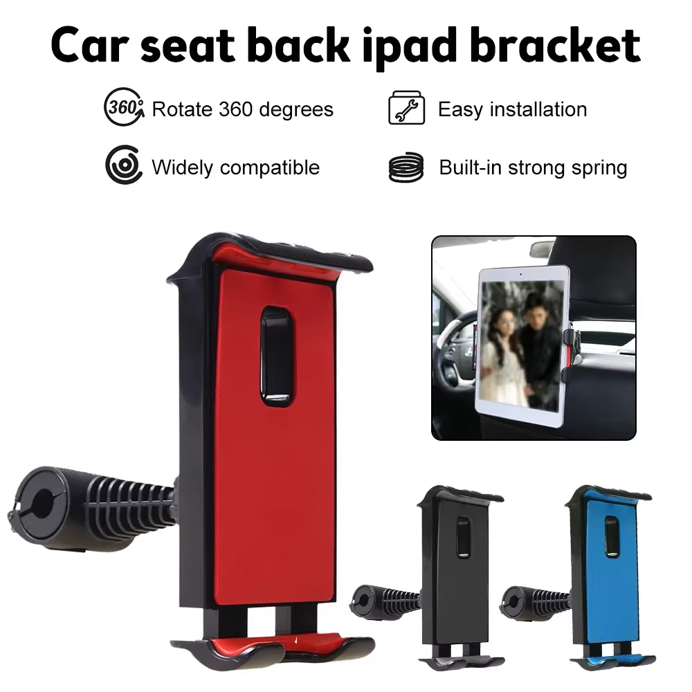 Support de tablette de voiture réglable pour siège arrière de voiture, support iPad, support de téléphone portable, clip de support, auto, voyage en voiture, accessoire pour enfants, repos au sauna