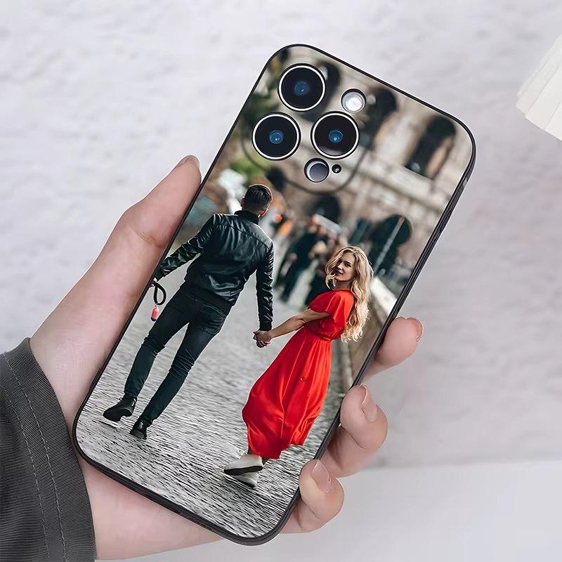 Coque Souple Antichoc Personnalisable avec Photo DIY pour iPhone 17 16 16E 15 14 13 12 11 Pro Max Air Mini SE 2020 2022 X XS XR 6 7 8 Plus