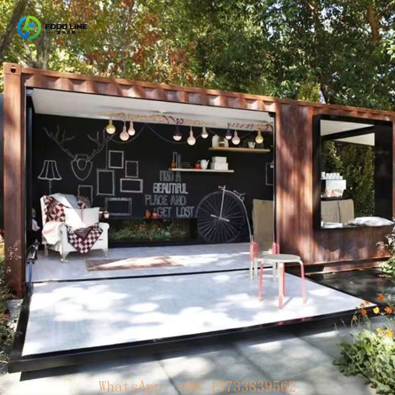 Kiosque à café personnalisé, boutique en conteneur, maison préfabriquée moderne, petite maison extérieure, maison en conteneur