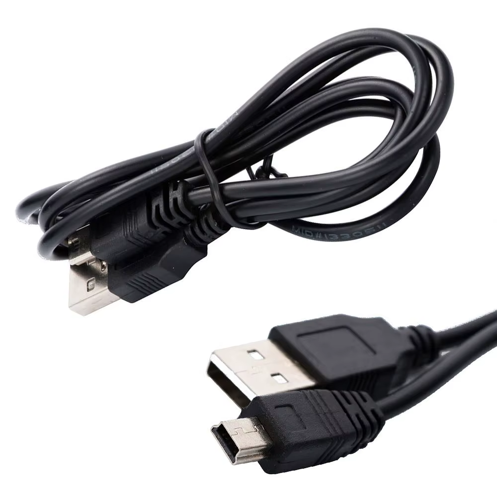 Câble de données USB 2.0 vers MINI 5 broches mâle de 1m pour ordinateur portable, haut-parleurs, PSP – Cordon de charge