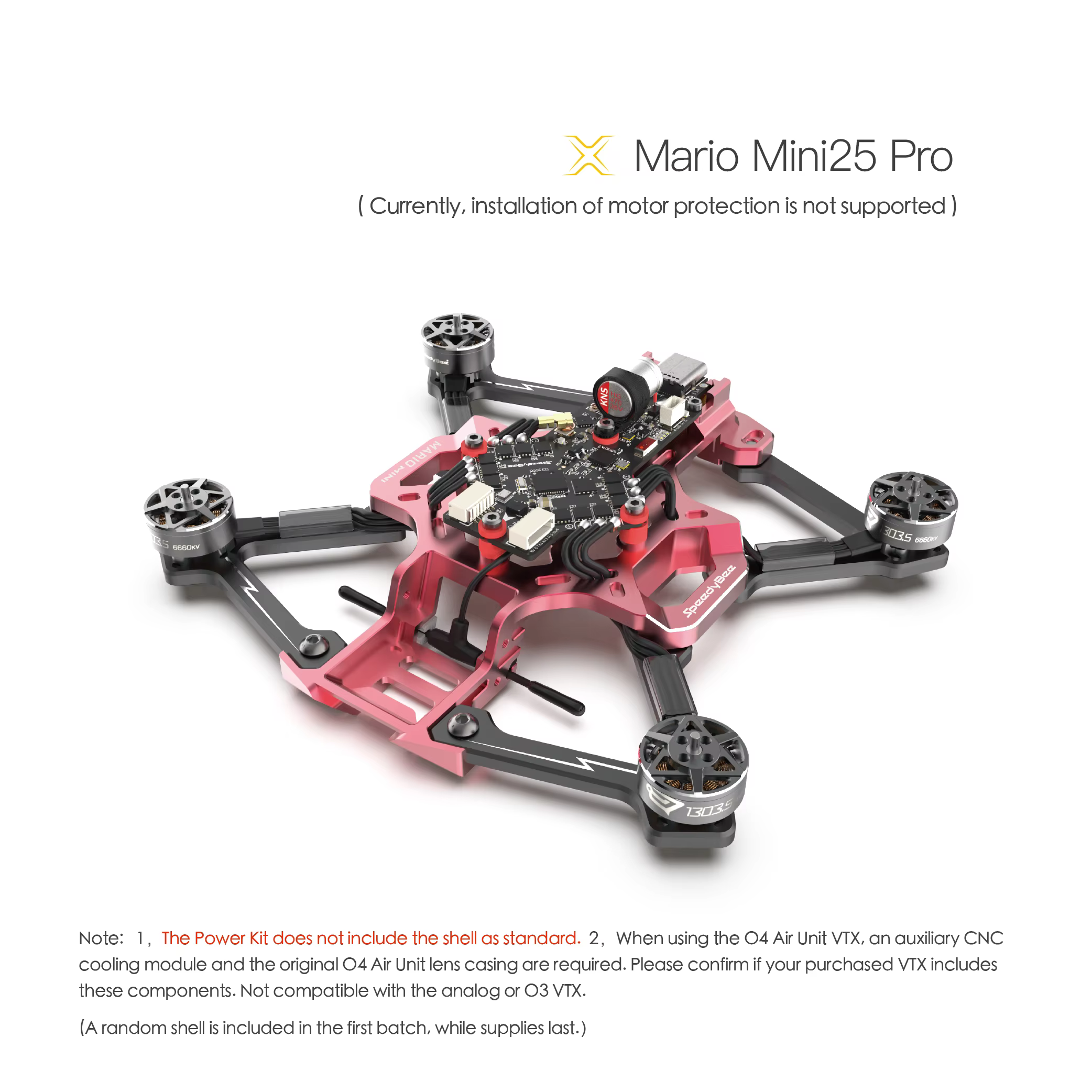 Kit d'alimentation SpeedyBee Mario MiniX Series Mini25 Pro/Mini3/Mini3 Pro/Mini35 Pro/Mini4 Pro O4/O4 Wide Angle/O4 Pro Air Unit