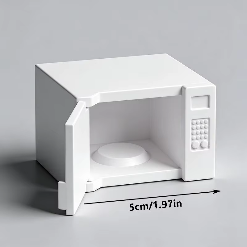 Four à micro-ondes miniature pour maison de poupée, appareil électroménager, décoration de cuisine, jouet de bricolage pour maisonnette