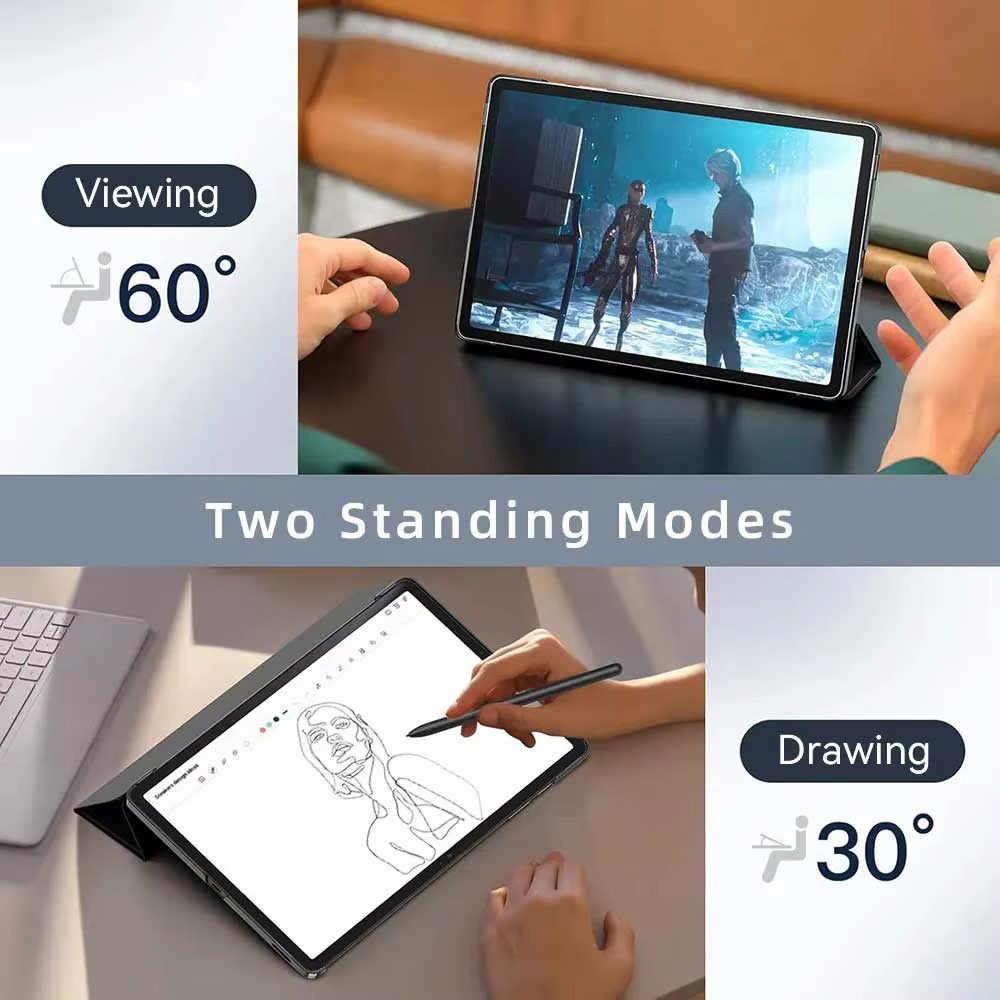 Étui pour tablette Samsung Galaxy, compatible avec A7 Lite, S6 LiteTab, A9, A8, A7, S7, S8, S9 et Plus FE, avec fonction de veille/réveil automatique intelligente
