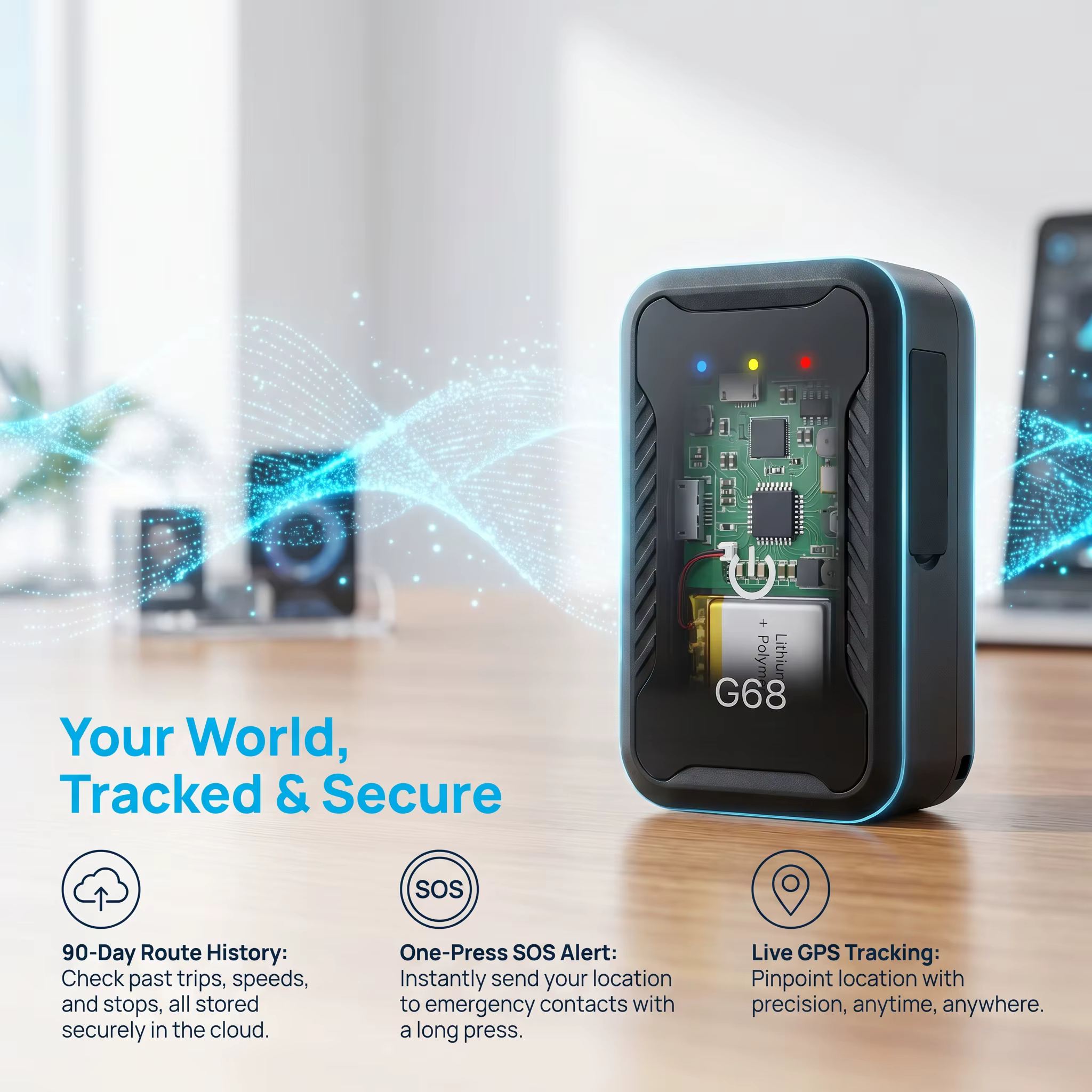 Mini traceur GPS 4G en temps réel avec alarme de géolocalisation, historique d'itinéraire pour animaux de compagnie, personnes âgées, enfants - Positionneur de voiture antivol