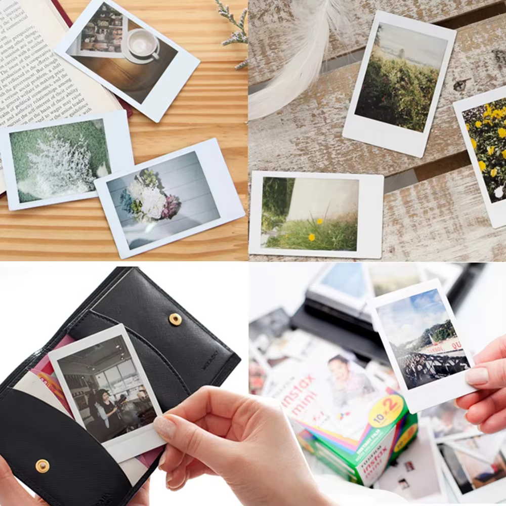 Film instantané Fujifilm Instax Mini White Edge, 10 à 100 feuilles, recharge pour appareil photo instantané Fuji Mini 12/11/9/8/7s/70/EVO