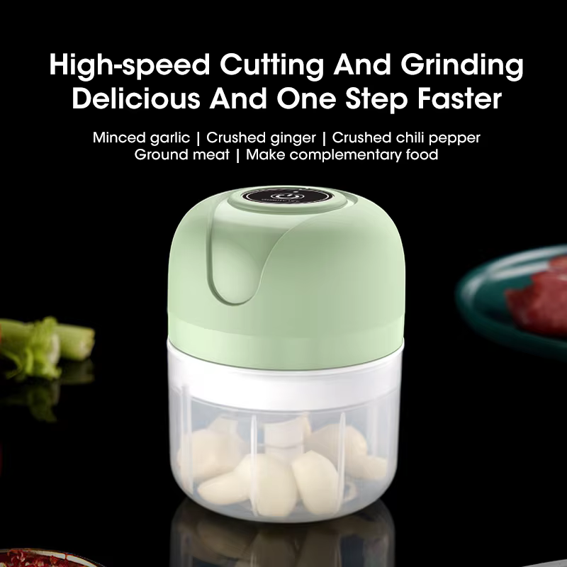 Mini hachoir à ail électrique pour aliments pour bébés, hachoir à viande multifonctionnel, rechargeable par USB, hachoir à légumes pour la cuisine à domicile