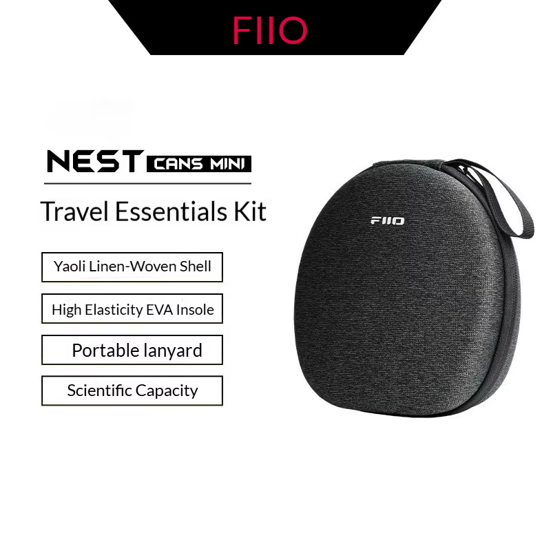 FiiO NEST CANS MINI Sac de rangement portable pour écouteurs, sacoche de protection antichoc compatible avec EH11 EH13 JN3 WIND Anytime Mini