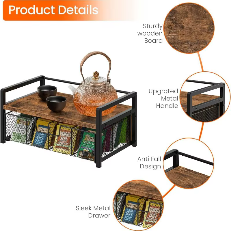 Nouveau support de rangement pour capsules de café, étagère de bureau, support de rangement pour comptoir de cuisine, organisateur de capsules de café - Accessoires pour bar