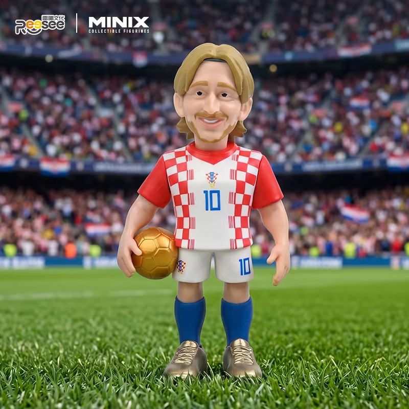 Figurines de collection Minix, série de stars du football Giant Club, Messi, Neymar, Fati, Suarez, Mbappé, modèles en PVC, figurines d'action, jouets pour les fans