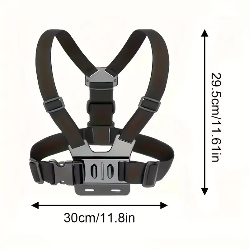 Support de téléphone réglable avec sangle de poitrine, fixation rapide pour appareil photo de sport, support de téléphone portable, accessoire noir, 1 PC