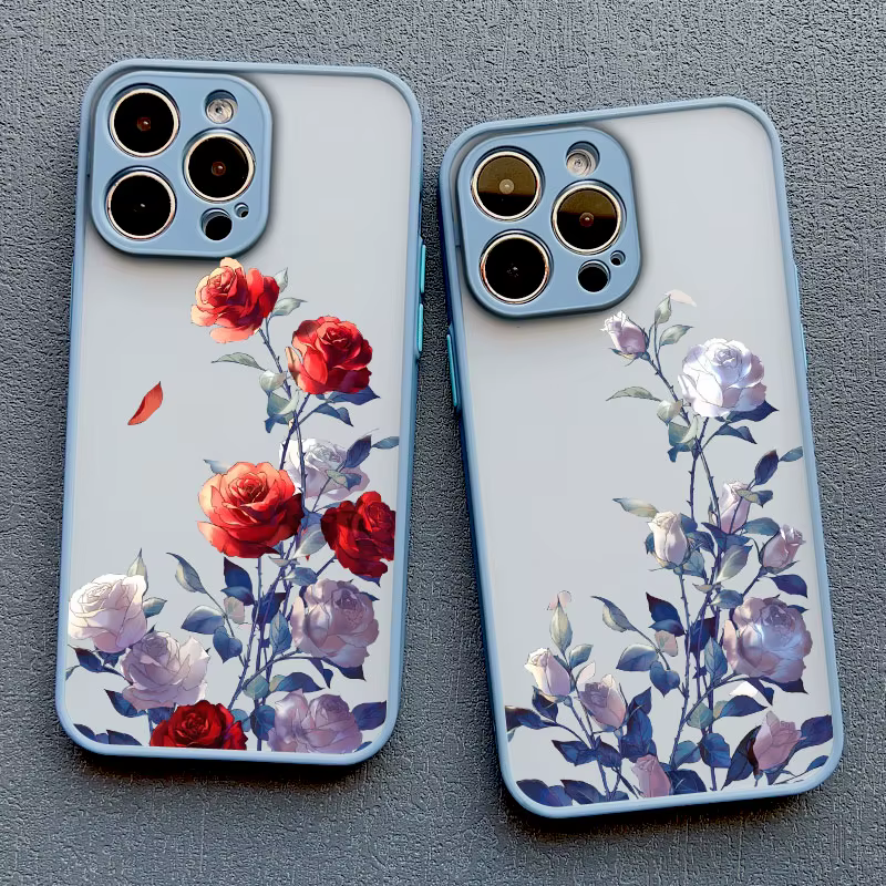 Coque de téléphone fleur rose pour iPhone, coque antichoc pour iPhone 11, 14 Pro Max, 11, 12, 13 Pro Max, Mini, Poly, XS, X, 7, 8, 14, 15 Plus, SE2