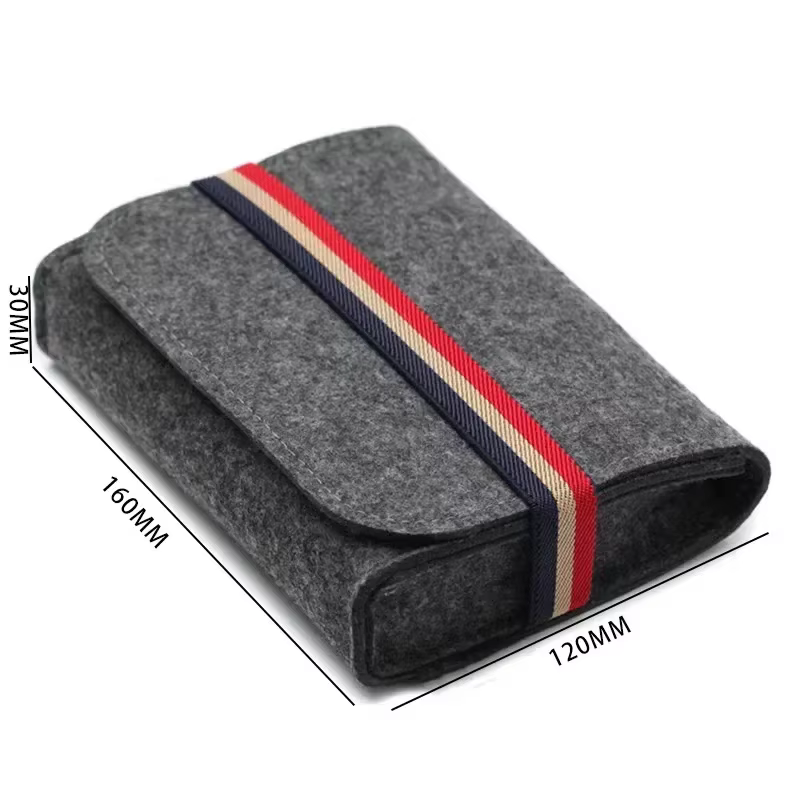 Mini organisateur de voyage multifonction en feutre, pochette de rangement pour câbles USB et souris, organisateur de pièces de monnaie, de clés et de câbles de chargement