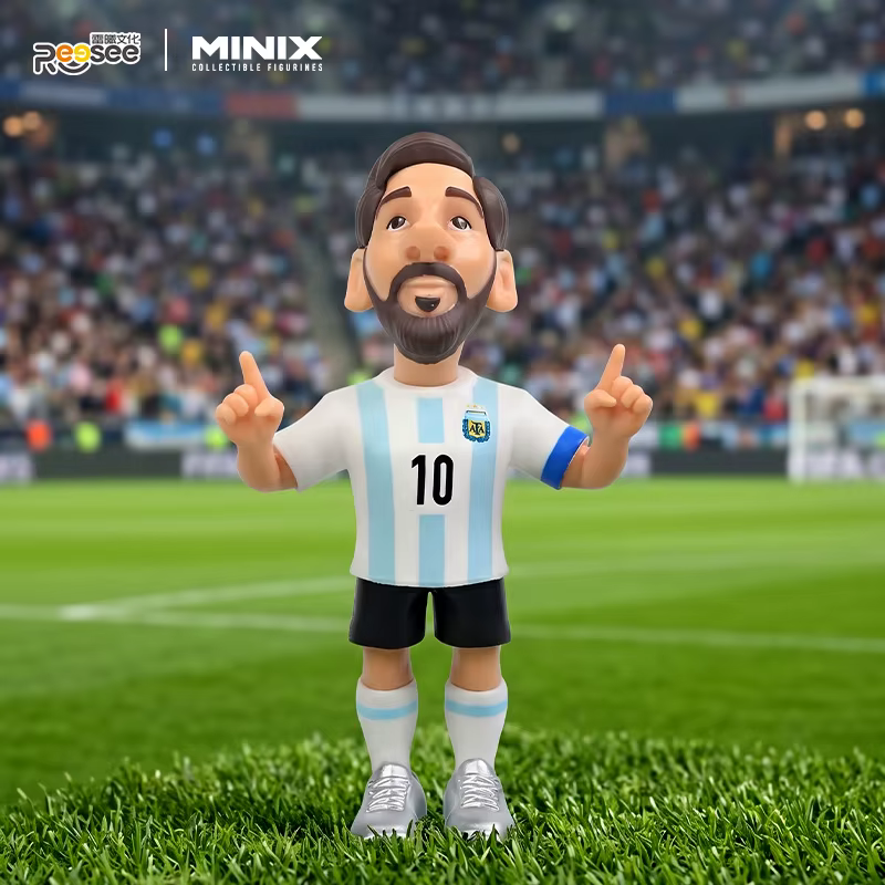 Figurines de collection Minix, série de stars du football Giant Club, Messi, Neymar, Fati, Suarez, Mbappé, modèles en PVC, figurines d'action, jouets pour les fans