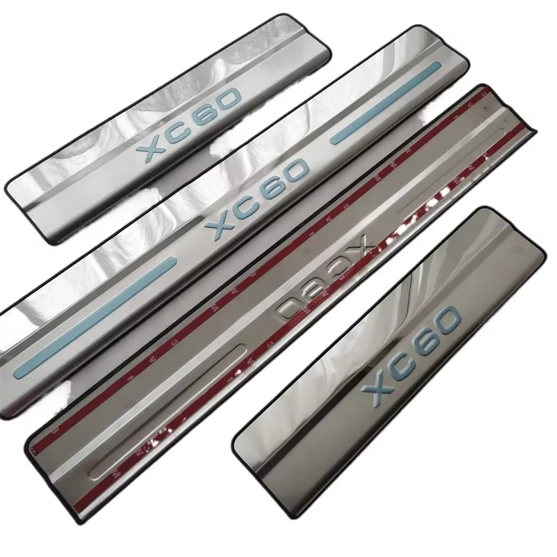 Accessoires de voiture pour Volvo XC60 2011-2013 2014 2015 2016 2017-2019, seuil de porte, protecteur de pare-chocs arrière, garniture de plaque de roulement de coffre