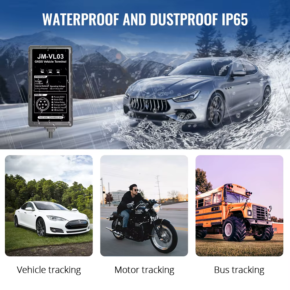 Traceur GPS 4G Mini Moto/Voiture Jimi VL03 avec Suivi en Temps Réel, Alerte Intelligente, Étanchéité, Analyse du Comportement de Conduite, Coupure à Distance et Application Gratuite