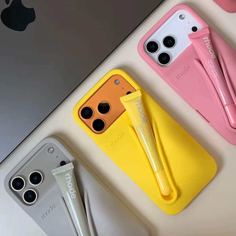Lemontini – coque de téléphone en Silicone, marque chaude, pour IPhone 11 12 13 14 15 16 Pro Max Plus 17, maquillage aérien, brillant à lèvres, avec glaçage à lèvres