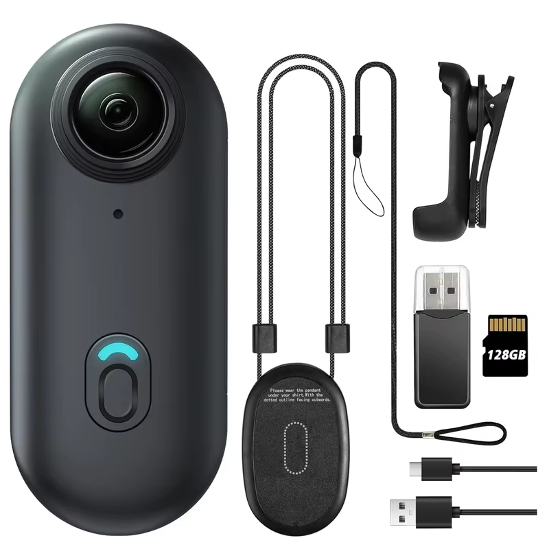 Mini caméra corporelle H88 Full HD WiFi pour casque, guidon de moto, sport et action, avec batterie intégrée
