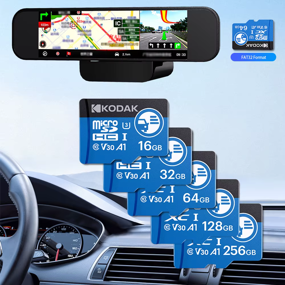 Carte Micro SD Kodak Ultra Mini Dash cam 256 Go 128 Go Carte mémoire SD TF Carte mémoire flash Cartes mémoire 64 Go 32 Go pour voitures Téléphone