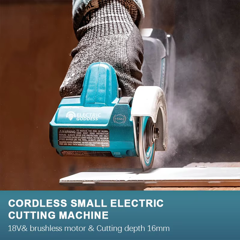 Makita – Mini scie circulaire sans fil de 3 pouces, 16mm, 20000 tr/min, coupe-métal, moteur sans balais, entraînement au Lithium-Ion, broche de batterie 18V