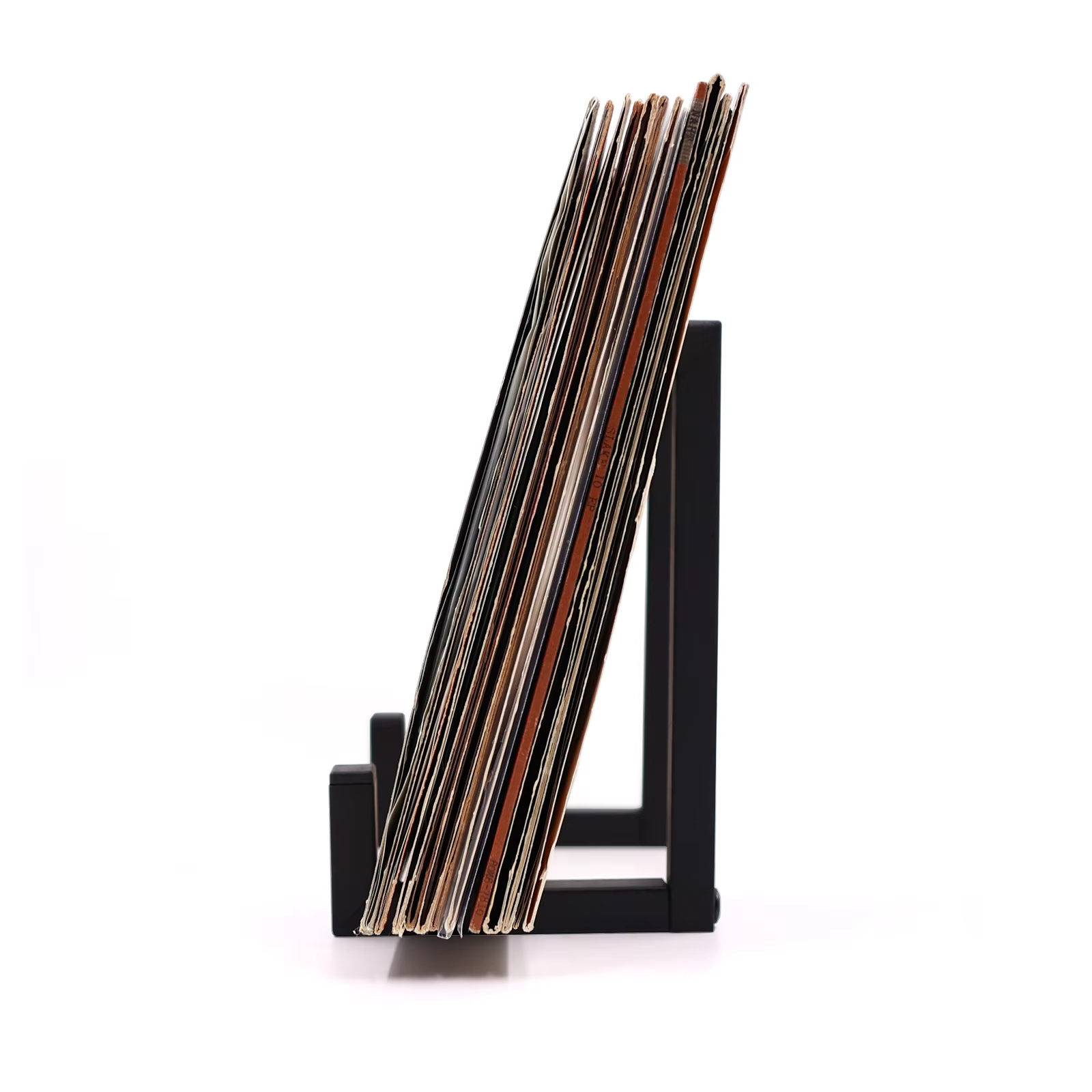 Support de disque minimal rétro de table de stockage de disque vinyle en métal pour l'affichage de LP, organisateur de petits supports de disque vinyle
