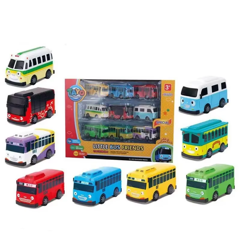 Bus miniatures pour enfants, cadeaux pour les plus petits, bus éducatifs, bus TAYO, mini bus à rétrofriction, petits jouets