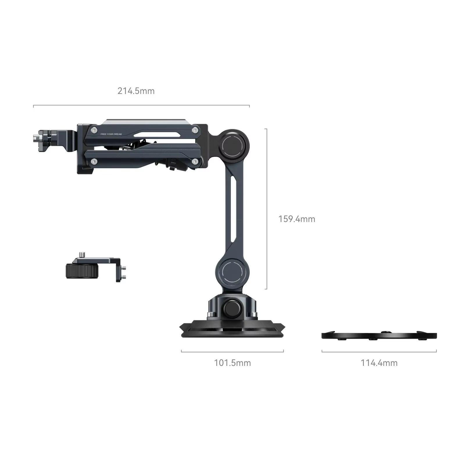 Bras amortisseur SmallRig Mini pour DJI Osmo Pocket 3 / GoPro HERO13 / Insta360 X4 5123