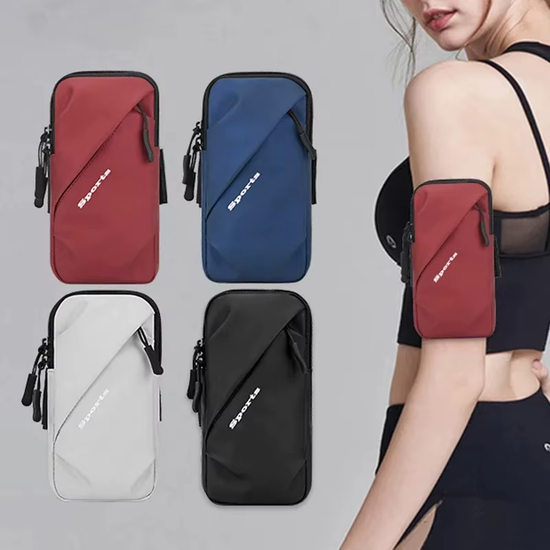 Brassard de sport étanche universel en PU, support de téléphone, sacs de jogging, sac de bras du matin, accessoire de course, adapté pour iPhone, Samsung