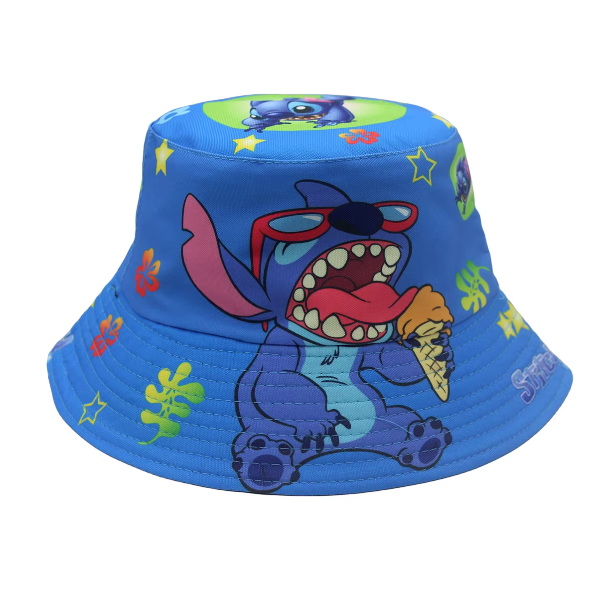 Casquette de pêcheur Stitch Disney Anime avec imprimé ange, chapeau de bassin mignon, coiffe pour garçons et filles, idéal pour les voyages, le jeu, la protection solaire, cadeaux