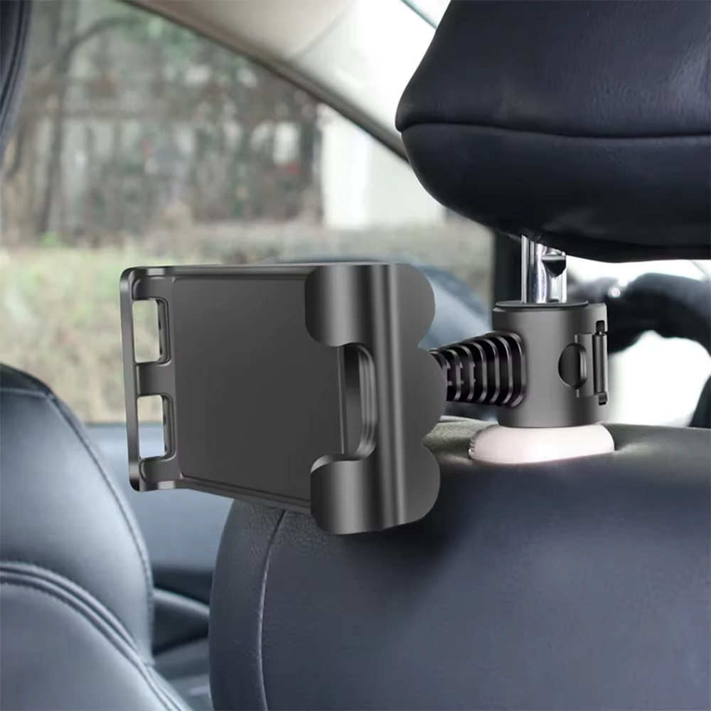 Support de tablette de voiture réglable pour siège arrière de voiture, support iPad, support de téléphone portable, clip de support, auto, voyage en voiture, accessoire pour enfants, repos au sauna