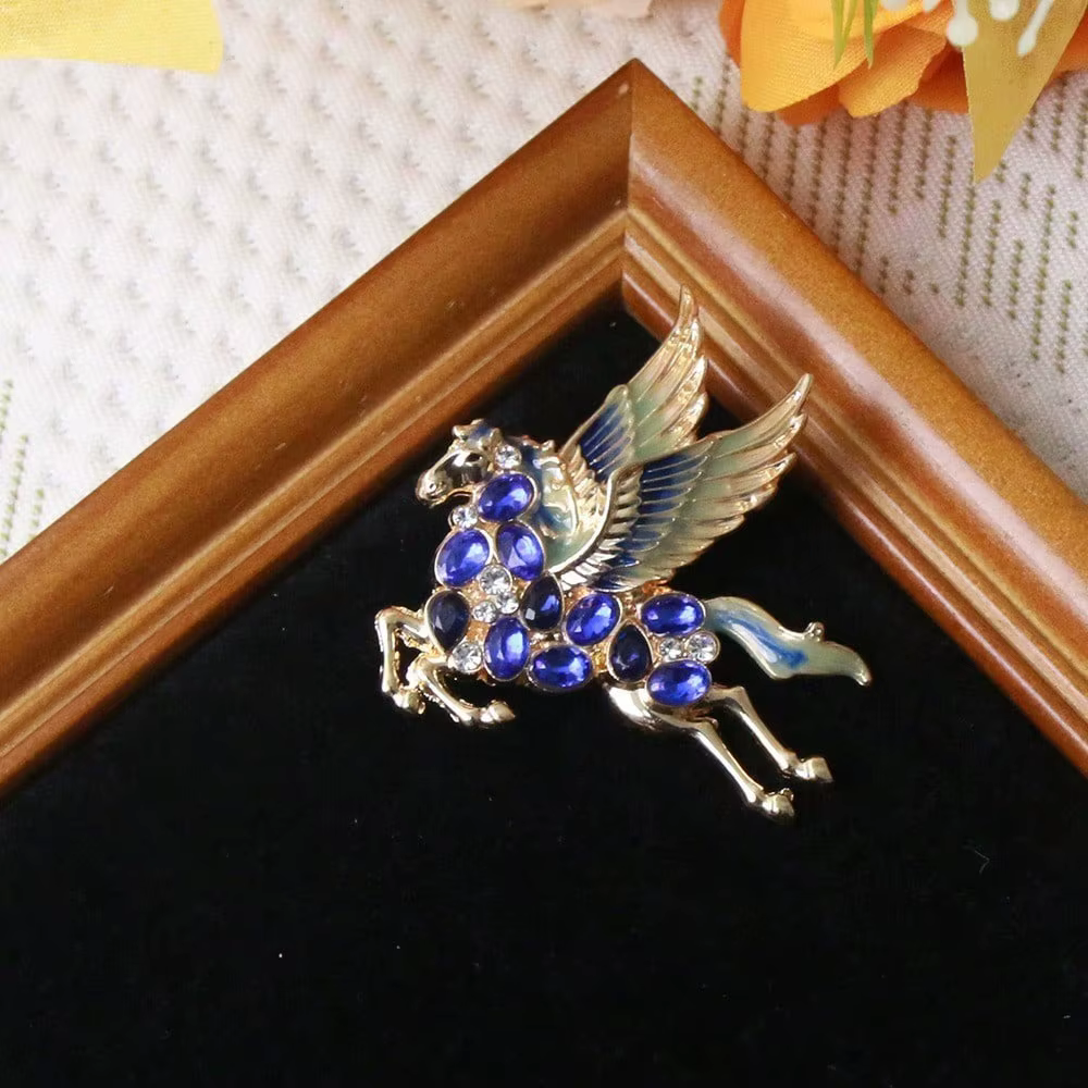 Accessoires de bijoux, broches à motif d'animal cheval ailé pour hommes et femmes, accessoires de bijoux, cadeaux de mariage, de vacances et de fête