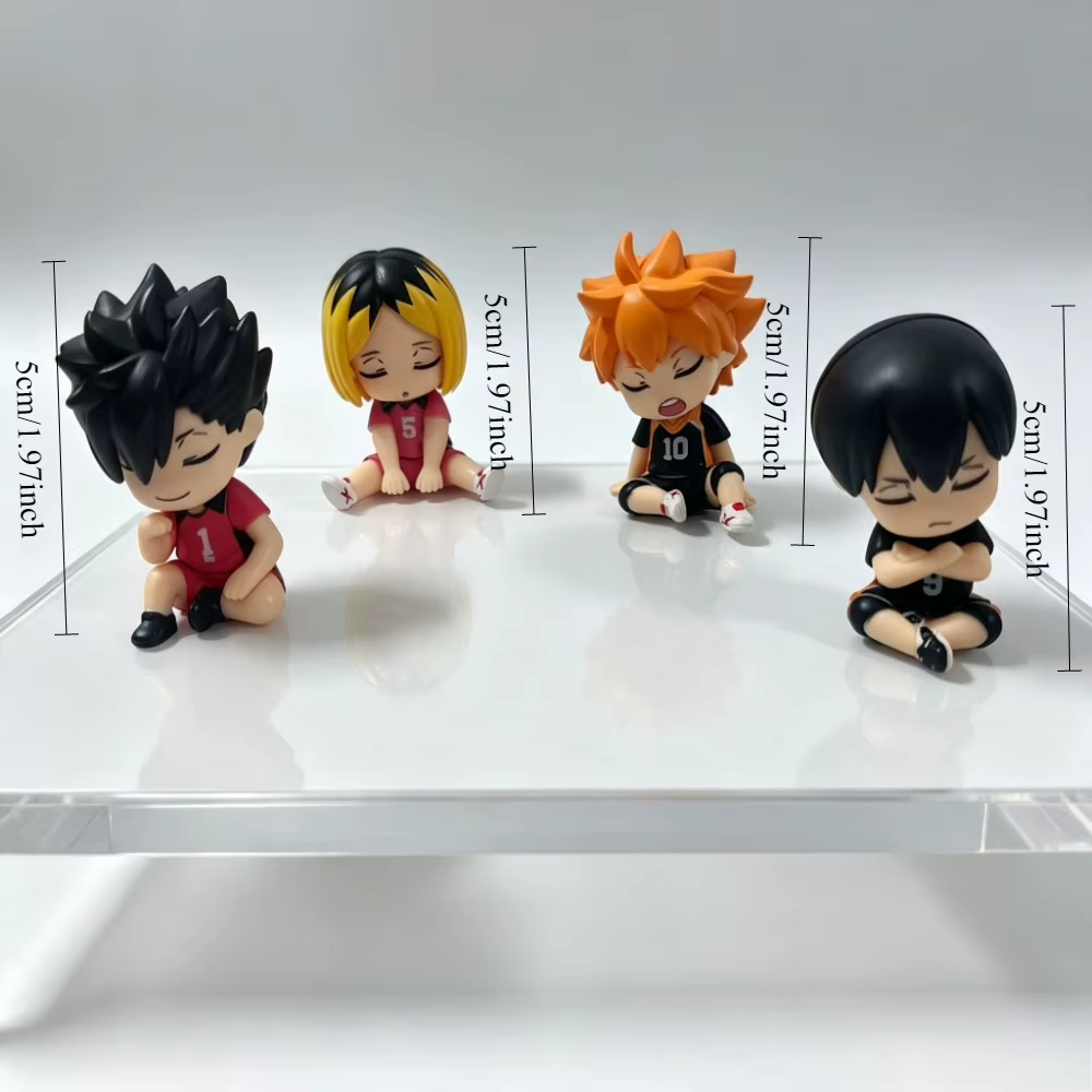 Figurine miniature Haikyuu en PVC, personnage d'anime, décoration de bureau, décoration de voiture, objet de collection, cadeau pour les fans d'anime.