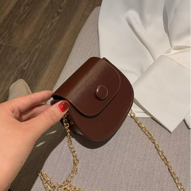 Mini sac à main solide pour femme, sac à bandoulière JOCrossbody, petit sac de rangement pour écouteurs et rouge à lèvres, sacs à main, étuis à la mode, nouveau
