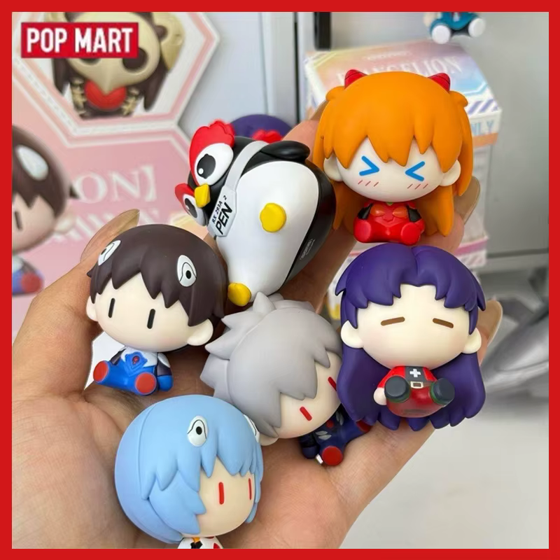 Eva néon Genesis Evangelion Pop Mart Super Mini Figurine boîte aveugle aimant de réfrigérateur magnétique décoration de bureau cadeau de noël
