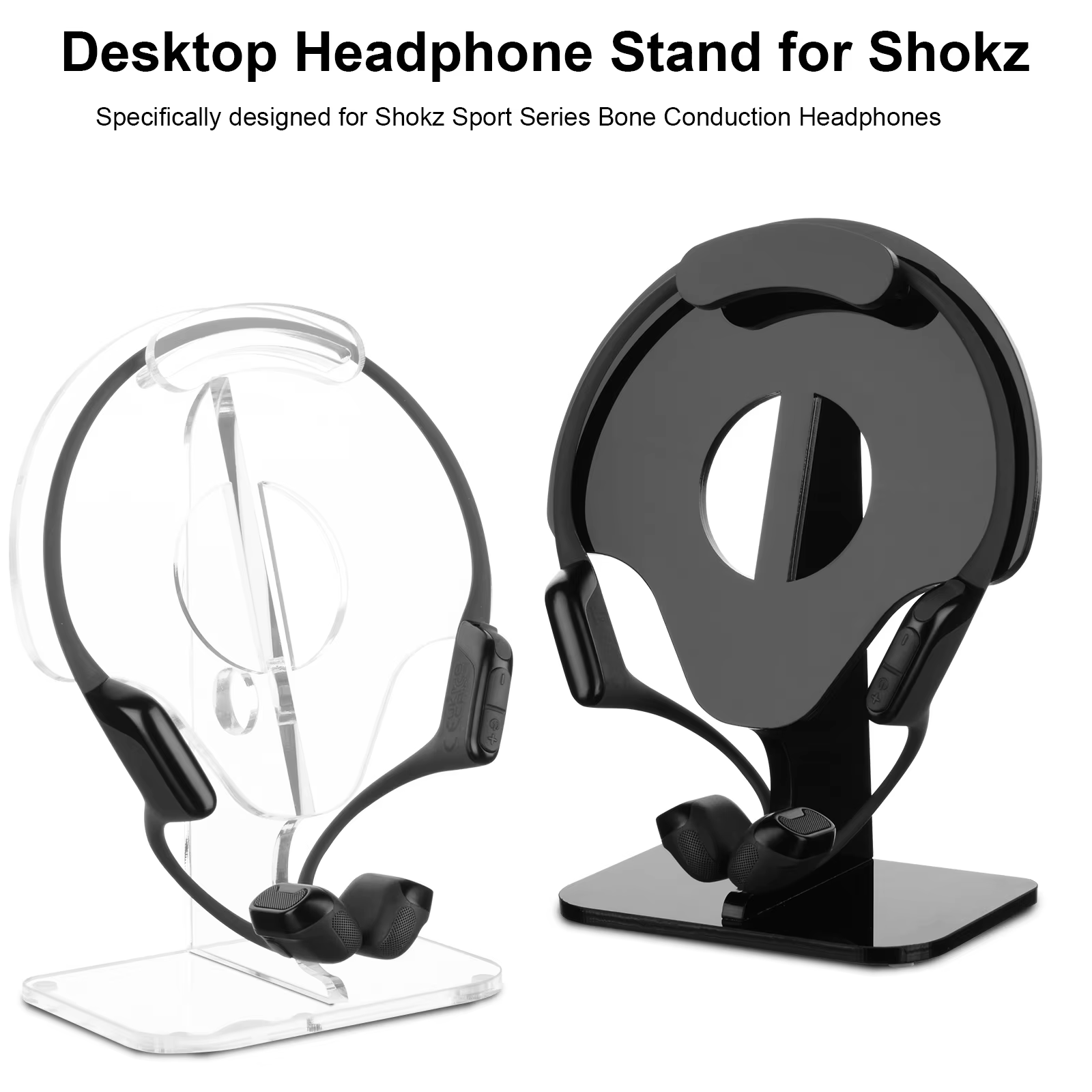 Support de casque adapté aux écouteurs Shokz OpenRun Pro 2/Air/OpenSwim Pro, support de rangement antidérapant, résistant aux chocs, Portable