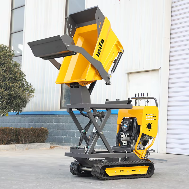 Mini-dumper sur chenilles de 0,5 tonne personnalisé en Chine, dumper hydraulique compact de haute qualité disponible en stock