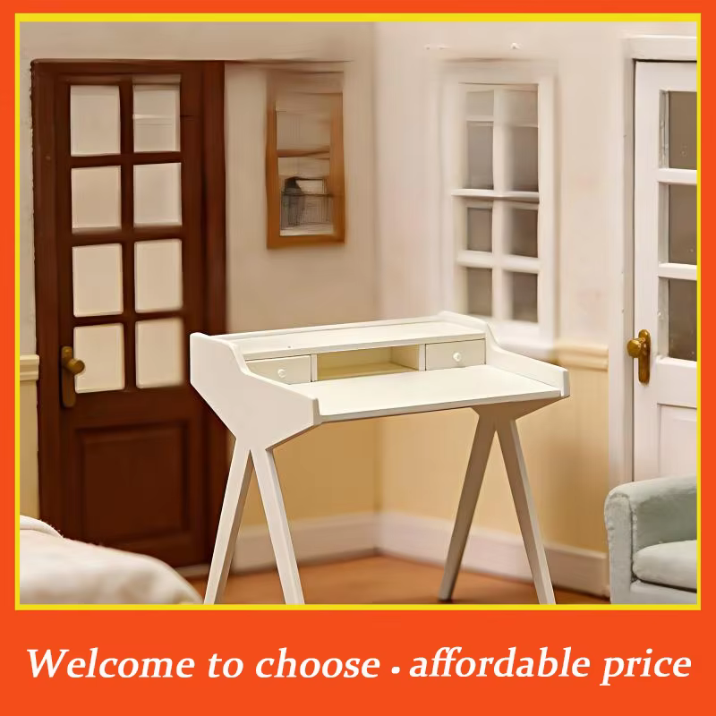 1 pièce nouvelle mini coiffeuse 1/12 pour maison de poupée, table d'appoint, modèle de mobilier de chambre de poupée, décorations micro-scène
