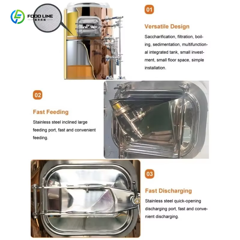 Système de brassage de bière tout-en-un personnalisé pour l'industrie, 300L 1000L, équipement de brassage de bière commercial, brasserie complète