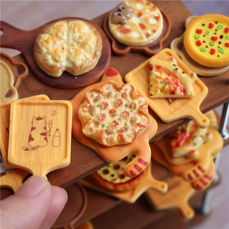 Plateau à Pizza Miniature pour maison de poupée, échelle 1/6, jeu de simulation de nourriture pour poupée Blyth BJD, accessoires, jouet