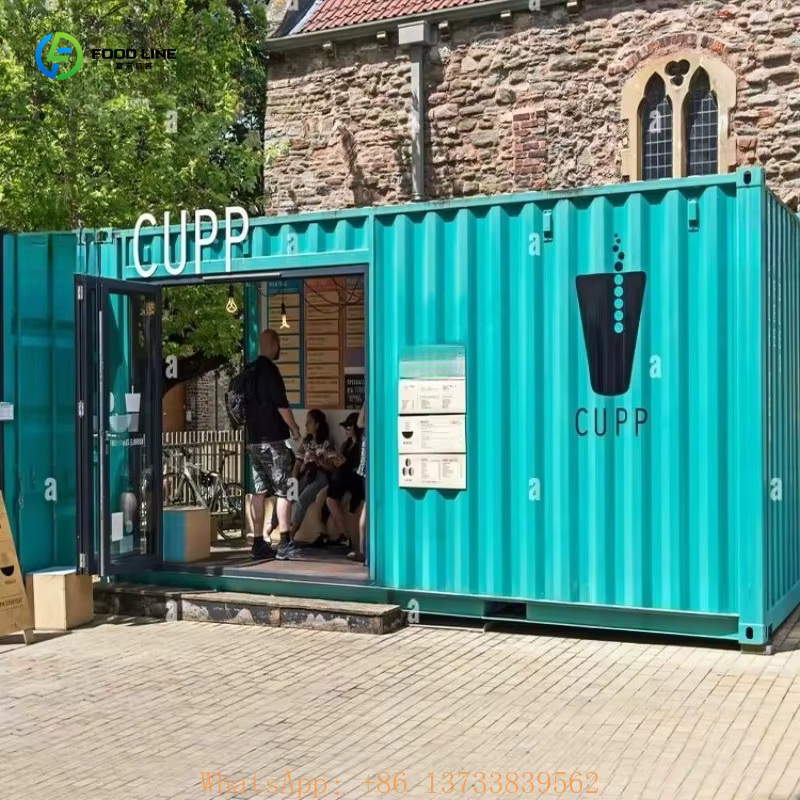 Kiosque à café personnalisé, boutique en conteneur, maison préfabriquée moderne, petite maison extérieure, maison en conteneur