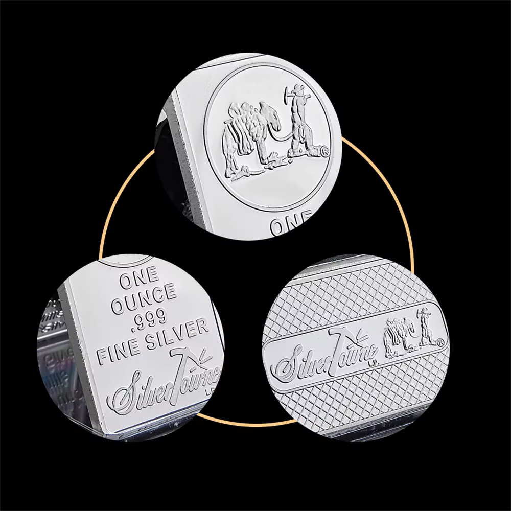 American Prospector 1OZ 999 valeur barre de lingots en argent fin pièce de monnaie en métal de l'union américaine à collectionner