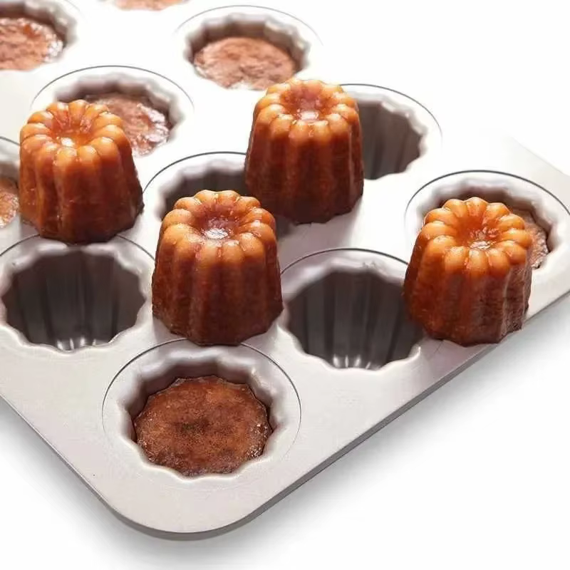 4/6/9/12 cavités Dessert crème ustensiles de cuisson antiadhésif en acier au carbone Canele moule gâteau Pan Canele moule outil de cuisson