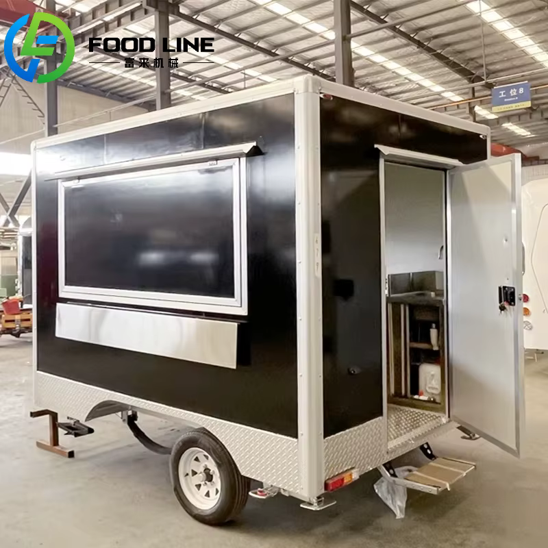 Mini camion de restauration rapide mobile pour pizzas, burgers, pâtes, café, camion de restauration mobile aux États-Unis, remorque alimentaire avec cuisine complète personnalisée