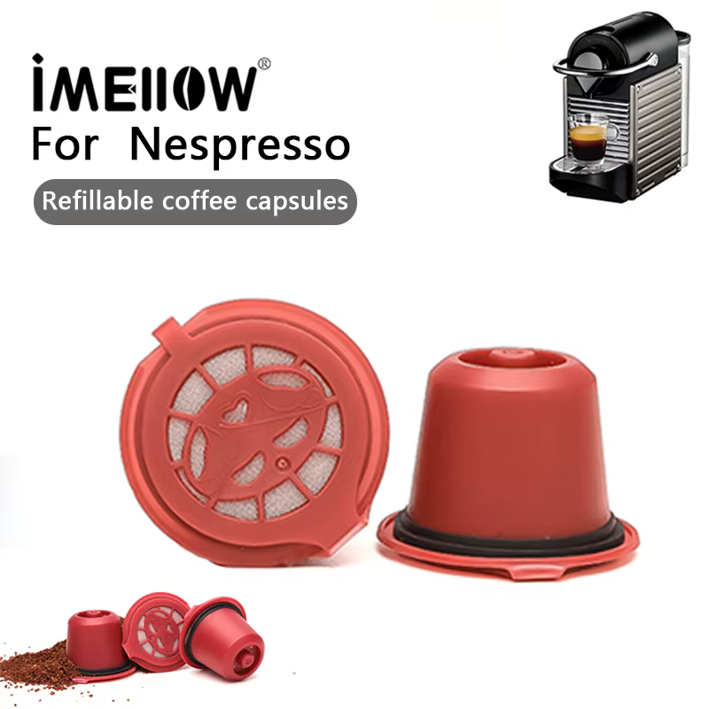 Capsules de café réutilisables, 1 pièce, accessoires pour machine à café, avec brosse et cuillère