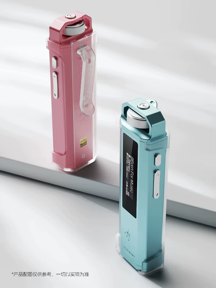 FiiO Snowsky NEST-ECHO NANO Lecteur MP3 portable mini avec clip dorsal, design transparent en TPU, ultra compact