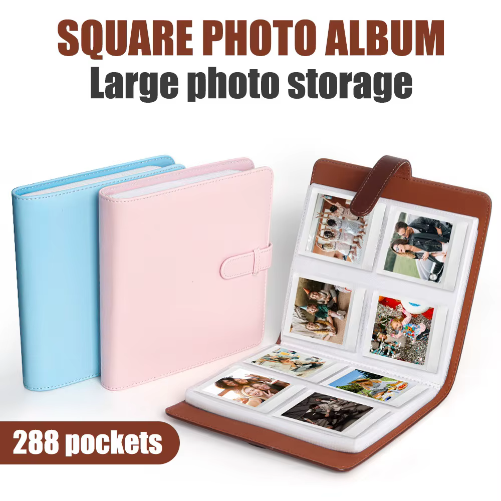 1 pc, 288 poches Album Photo pour Instax Square SQ1/SQ6/SQ10/SQ20/SQ40 appareil Photo Kodak Mini 3 carré, Mini Shot 3 carré