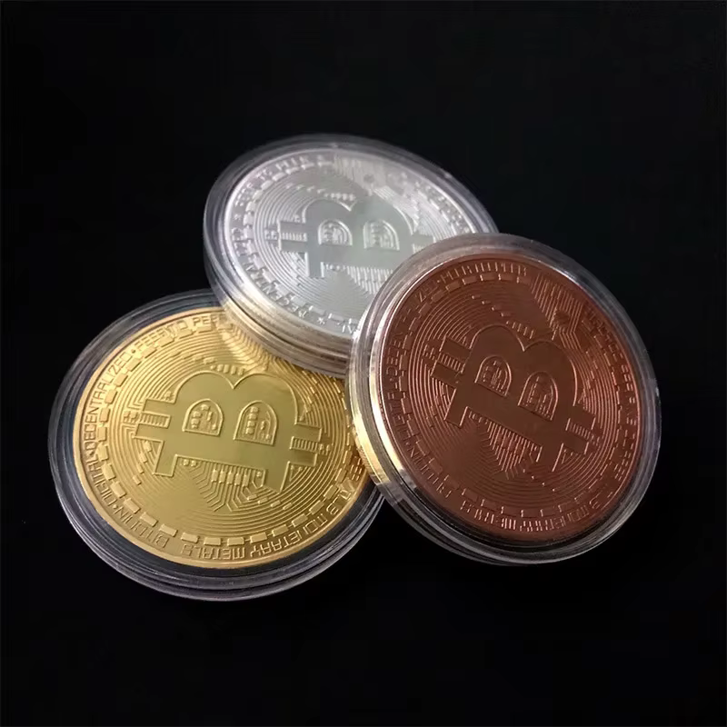 Bitcoin pièce BTC métal Antique Imitation plaque d'or à collectionner Art Collection cadeau physique commémoratif Casascius Bit d