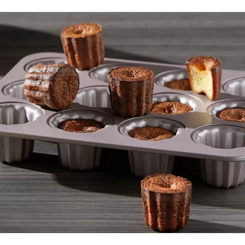 4/6/9/12 cavités Dessert crème ustensiles de cuisson antiadhésif en acier au carbone Canele moule gâteau Pan Canele moule outil de cuisson