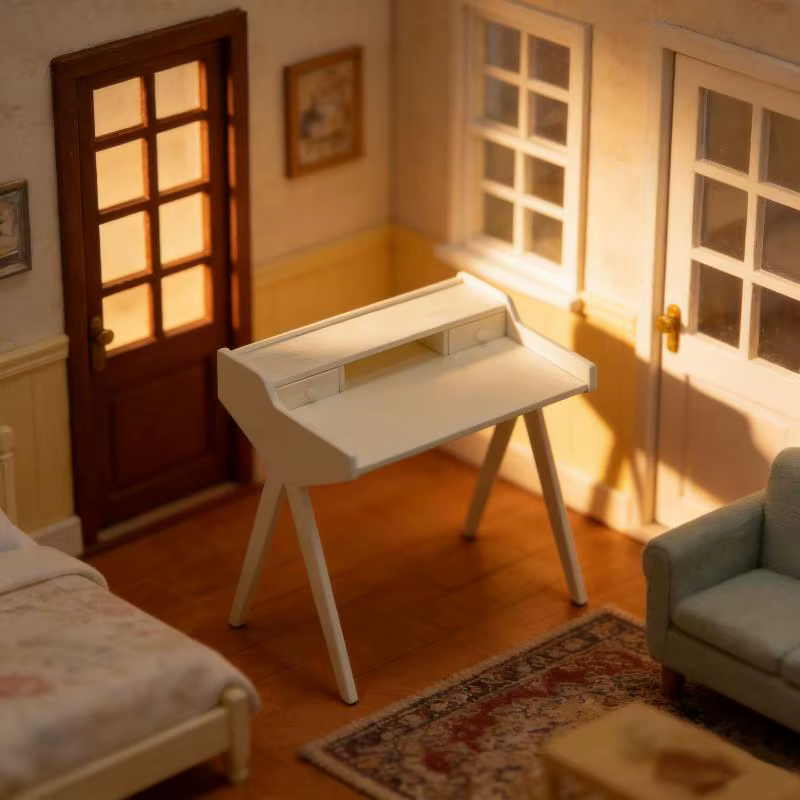 12 Mini Tables de Maquillage Miniatures en Bois pour Maison de Poupée, Modèle de Meuble pour Chambre d'Enfant, Décoration de Jeu