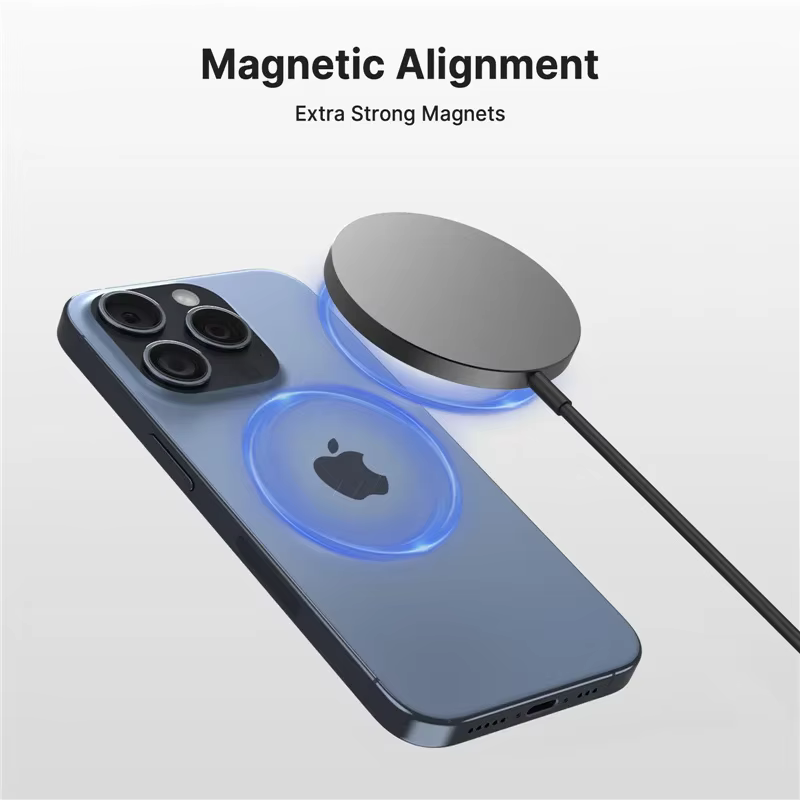 Chargeur sans fil magnétique rapide double port USB, mini tapis de charge pour iPhone 17 16 15 14 13 12 Pro Max, accessoire universel pour téléphone