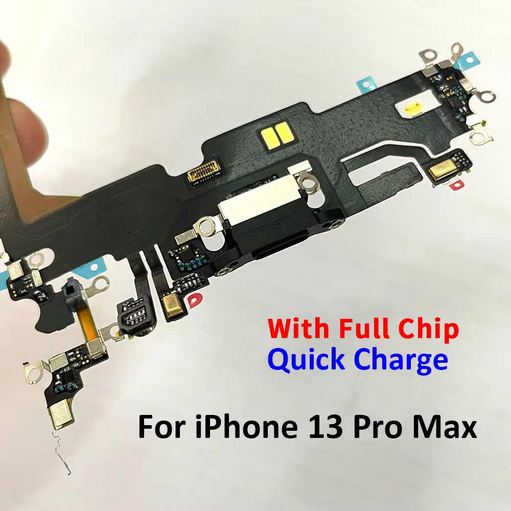 Nouveau pour iPhone 13 Pro 13Pro Max Mini Port USB chargeur Dock connecteur carte de charge câble flexible micro carte de Microphone
